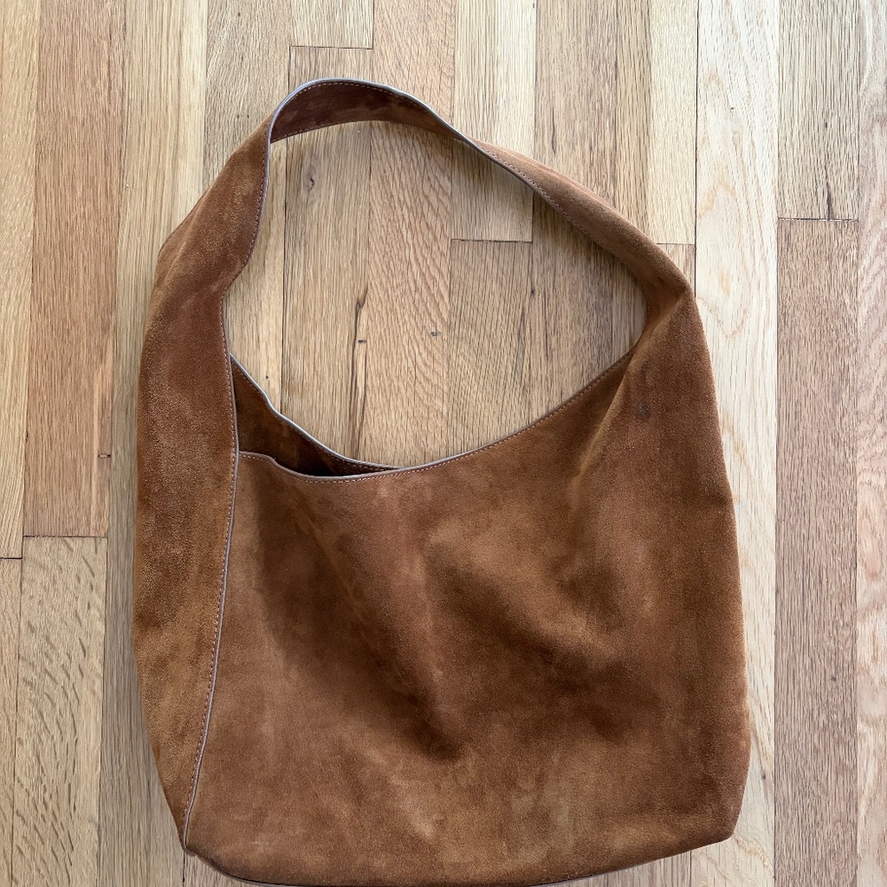 Quince Italian suede hobo bag - nutmeg